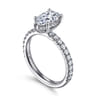 Amira - 14K White Gold Pear Shape Diamond Engagement Ring - 0.52 ct