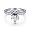 Amira - 14K White Gold Pear Shape Diamond Engagement Ring - 0.55 ct