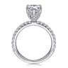 Amira - 14K White Gold Pear Shape Diamond Engagement Ring - 0.55 ct