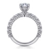Brosnan - 14K White Gold Pear Shape Diamond Engagement Ring - 1.1 ct