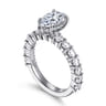 Brosnan - 14K White Gold Pear Shape Diamond Engagement Ring - 1.1 ct