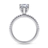 Amata - 14K White Gold Pear Shape Diamond Engagement Ring - 0.14 ct