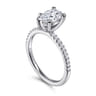 Amata - 14K White Gold Pear Shape Diamond Engagement Ring - 0.14 ct