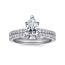 Amata - 14K White Gold Pear Shape Diamond Engagement Ring - 0.14 ct