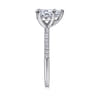 Amata - 14K White Gold Pear Shape Diamond Engagement Ring - 0.14 ct