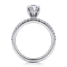 Amata - 14K White Gold Pear Shape Diamond Engagement Ring - 0.15 ct
