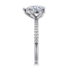 Amata - 14K White Gold Pear Shape Diamond Engagement Ring - 0.15 ct