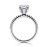 Amata - 14K White Gold Pear Shape Diamond Engagement Ring - 0.15 ct
