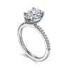 Amata - 14K White Gold Pear Shape Diamond Engagement Ring - 0.15 ct