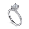 Ulani - 14K White Gold Pear Shape Diamond Engagement Ring - 0.51 ct