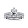 Ulani - 14K White Gold Pear Shape Diamond Engagement Ring - 0.51 ct