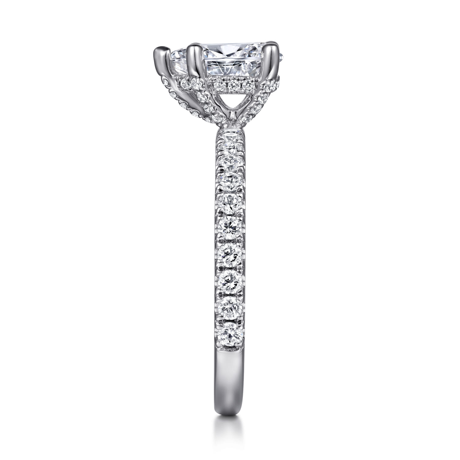 Ulani - 14K White Gold Pear Shape Diamond Engagement Ring - 0.51 ct - Shot 5