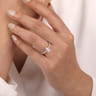 Ulani - 14K White Gold Pear Shape Diamond Engagement Ring - 0.51 ct