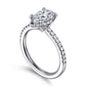 Broderick - 14K White Gold Pear Shape Diamond Engagement Ring - 0.3 ct