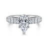 Sarita - 14K White Gold Pear Shape Diamond Engagement Ring - 0.95 ct