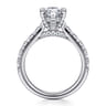 Sarita - 14K White Gold Pear Shape Diamond Engagement Ring - 0.95 ct