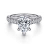 Sarita - 14K White Gold Pear Shape Diamond Engagement Ring - 0.95 ct