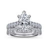 Sarita - 14K White Gold Pear Shape Diamond Engagement Ring - 0.95 ct