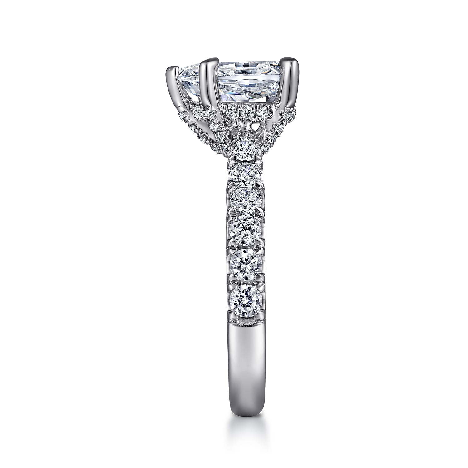 Sarita - 14K White Gold Pear Shape Diamond Engagement Ring - 0.95 ct - Shot 5