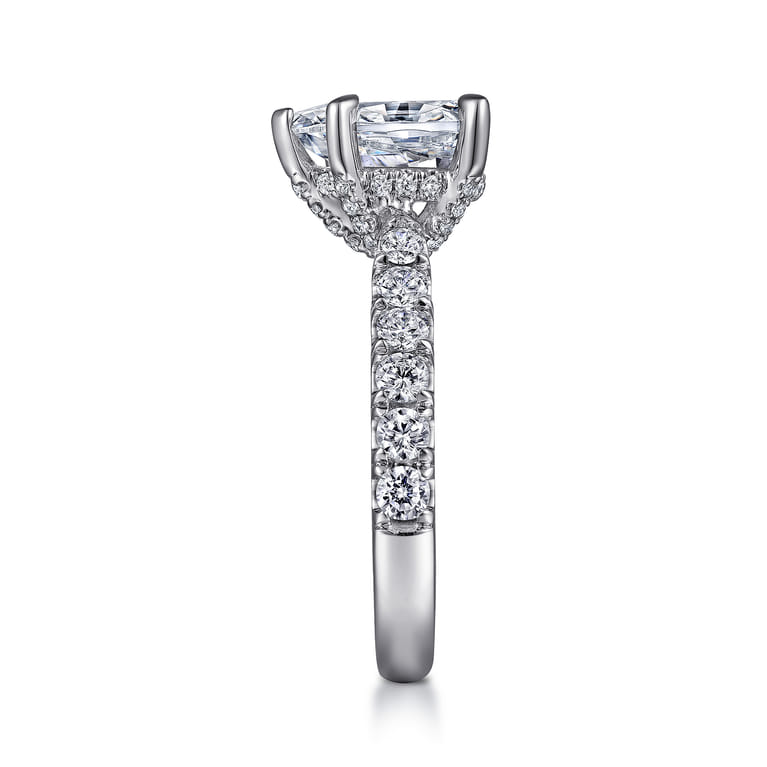 Sarita - 14K White Gold Pear Shape Diamond Engagement Ring - 0.95 ct - Shot 5