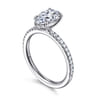 Evelyn - 14K White Gold Pear Shape Diamond Engagement Ring - 0.18 ct