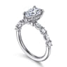 Juliet - 14K White Gold Pear Shape Diamond Engagement Ring - 0.47 ct