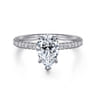 Stasia - 14K White Gold Pear Shape Diamond Engagement Ring - 0.21 ct