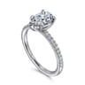 Stasia - 14K White Gold Pear Shape Diamond Engagement Ring - 0.21 ct