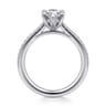 Aline - 14K White Gold Pear Shape Diamond Engagement Ring - 0.3 ct