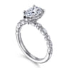 Lanna - 14K White Gold Pear Shape Diamond Engagement Ring - 0.3 ct