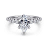 Emberlie - 14K White Gold Pear Shape Diamond Engagement Ring - 0.5 ct