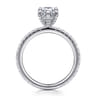 Alisa - 14K White Gold Pear Shape Diamond Engagement Ring - 0.5 ct