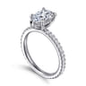 Alisa - 14K White Gold Pear Shape Diamond Engagement Ring - 0.5 ct