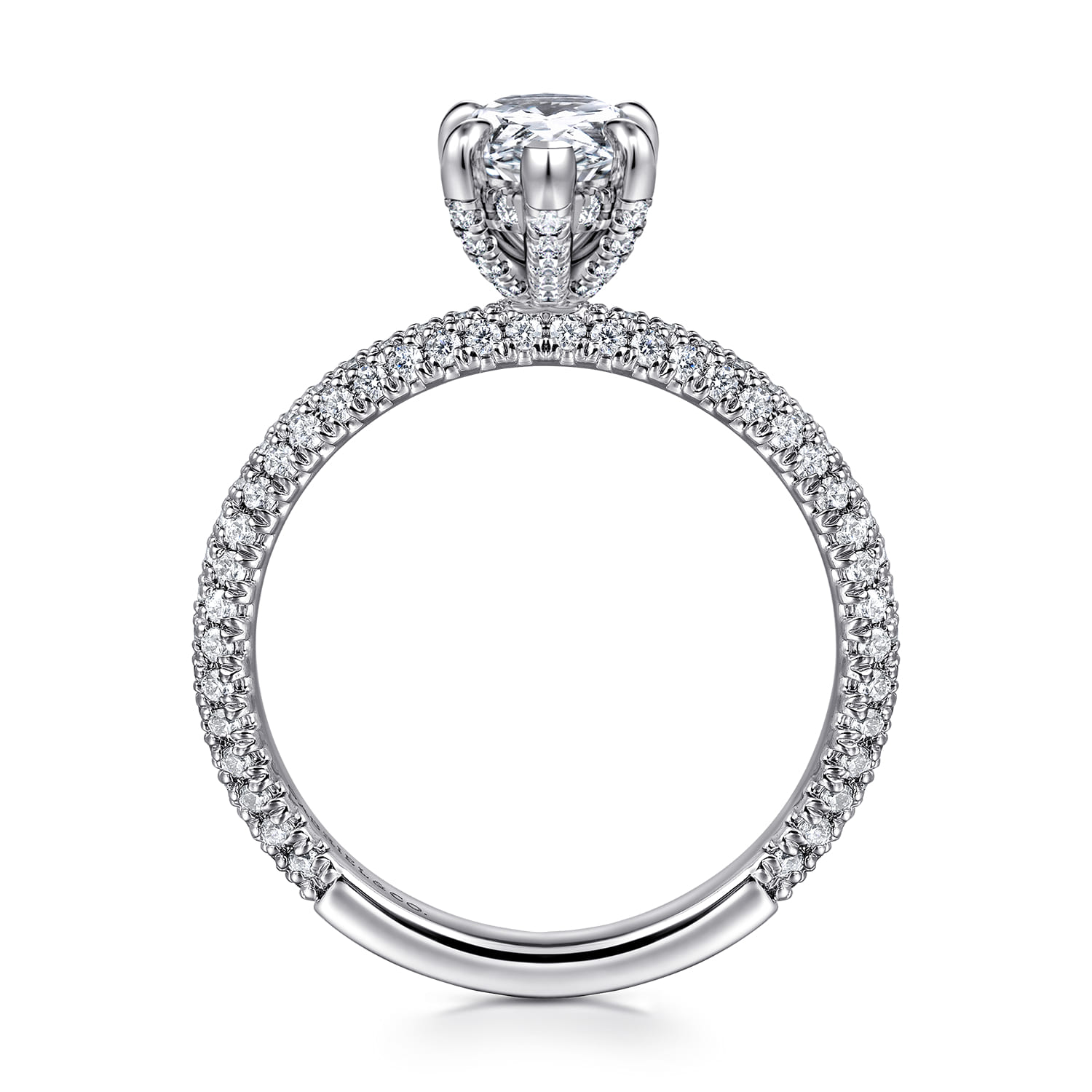 Alinna - 14K White Gold Pear Shape Diamond Engagement Ring - 0.7 ct - Shot 2