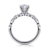 Perry - 14K White Gold Pear Shape Diamond Engagement Ring - 0.3 ct