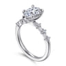 Joplin - 14K White Gold Pear Shape Diamond Engagement Ring - 0.15 ct