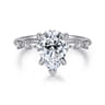 Joplin - 14K White Gold Pear Shape Diamond Engagement Ring - 0.17 ct