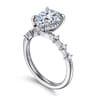 Joplin - 14K White Gold Pear Shape Diamond Engagement Ring - 0.17 ct