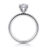 Twain - 14K White Gold Pear Shape Diamond Engagement Ring - 0.2 ct