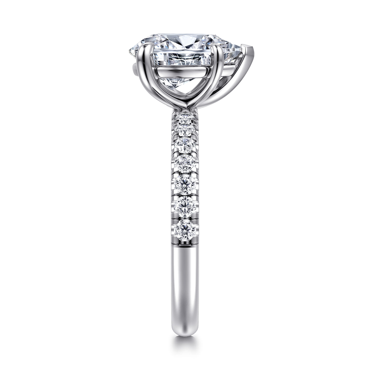 Winslow - 14K White Gold Pear Shape Diamond Engagement Ring - 0.35 ct - Shot 4