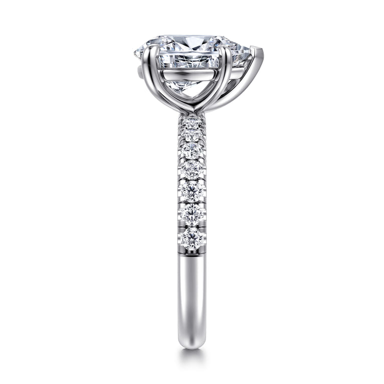 Winslow - 14K White Gold Pear Shape Diamond Engagement Ring - 0.35 ct - Shot 4