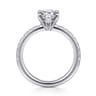 Aruba - 14K White Gold Pear Shape Diamond Engagement Ring - 0.4 ct