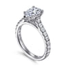 Luciole - 14K White Gold Pear Shape Diamond Engagement Ring - 0.6 ct