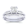 Quinn - 14K White Gold Princess Cut Diamond Channel Set Engagement Ring - 0.09 ct