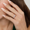 Quinn - 14K White Gold Princess Cut Diamond Channel Set Engagement Ring - 0.09 ct