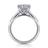 Quinn - 14K White Gold Princess Cut Diamond Channel Set Engagement Ring - 0.1 ct