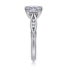 Quinn - 14K White Gold Princess Cut Diamond Channel Set Engagement Ring - 0.1 ct