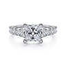 Piper - 14K White Gold Princess Cut Diamond Engagement Ring - 0.77 ct