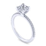 Serenity - 14K White Gold Princess Cut Diamond Engagement Ring - 0.25 ct