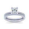 Serenity - 14K White Gold Princess Cut Diamond Engagement Ring - 0.25 ct